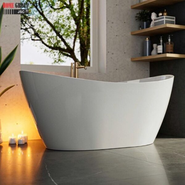 Bồn tắm oval thỏi vàng KB10