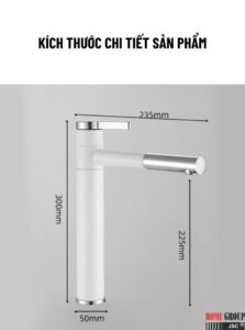 Vòi Lavabo KV04T 30cm 8 Voi lavabo KV04T 30cm 5