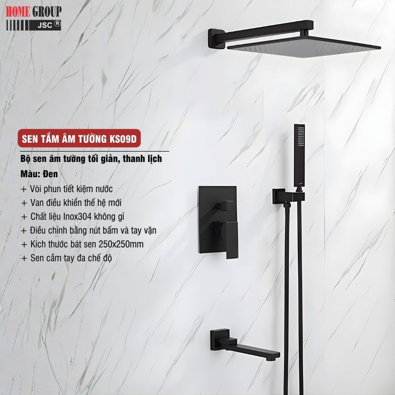 Sen Tắm Âm Tường KS09D 1 Sen Tắm Âm Tường KS09D
