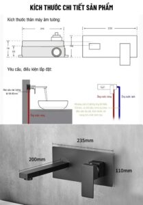 Vòi lavabo âm tường KV12T